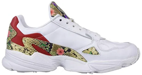 adidas Originals Women's Falcon Sneaker, White/Scarlet/Gold Metallic, 11