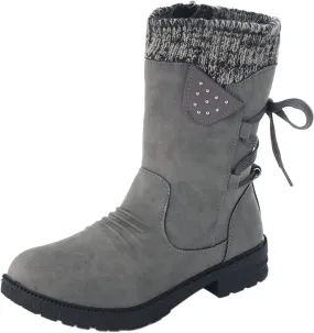 AMDBEL Cowboy Boots for Women, Cowgirl Boots Women Fringe Cowboy Boots Square Toe Mid Calf Chunky Heel Tassel Western Boots