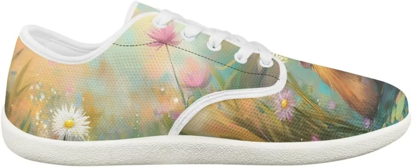 chaqlin Flats Shoes Women Dressy Comfortable Animal Print Lace Up Sneakers Comfortable Wide Barefoot Shoe Casual Walking Sneaker