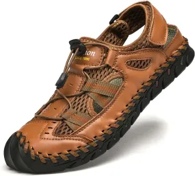 GeRRiT Mens Outdoor Casual Sandals Slippers Lightweight Anti-slip Sports Water Water Shoes Breathable Men's Sandals Fashion Hundred Sports Walking Shoes