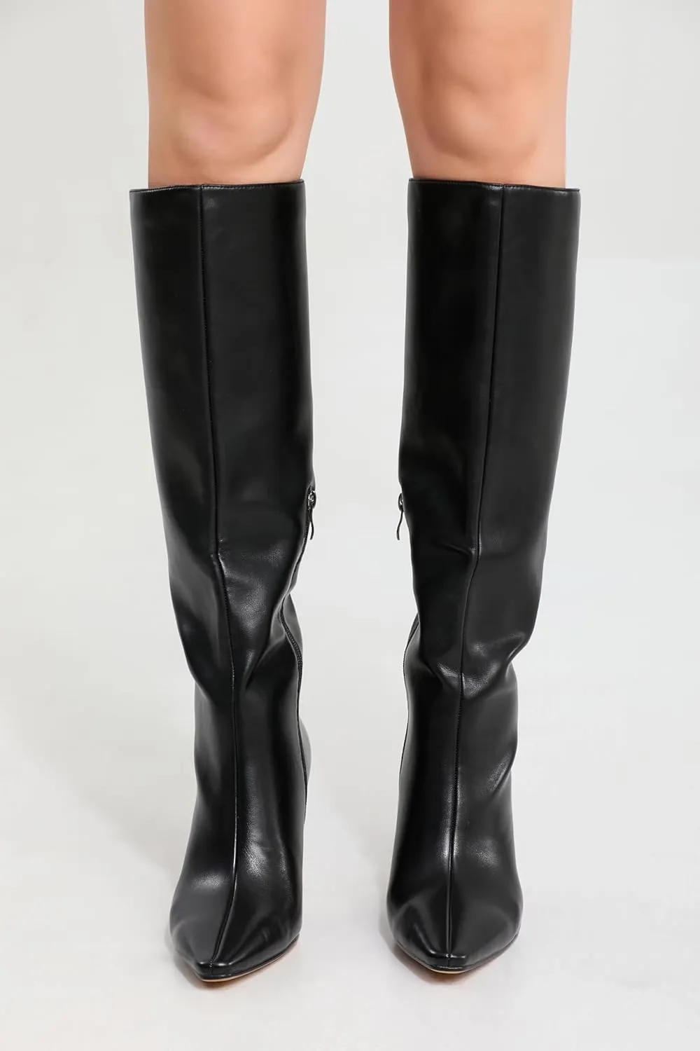 iiimmu Knee High Boots for Women Pointed Toe 3.5 IN Stiletto Heel Women Boots Zipper Knee High Boots Dress Fashion Trendy Sexy High Heel Boots