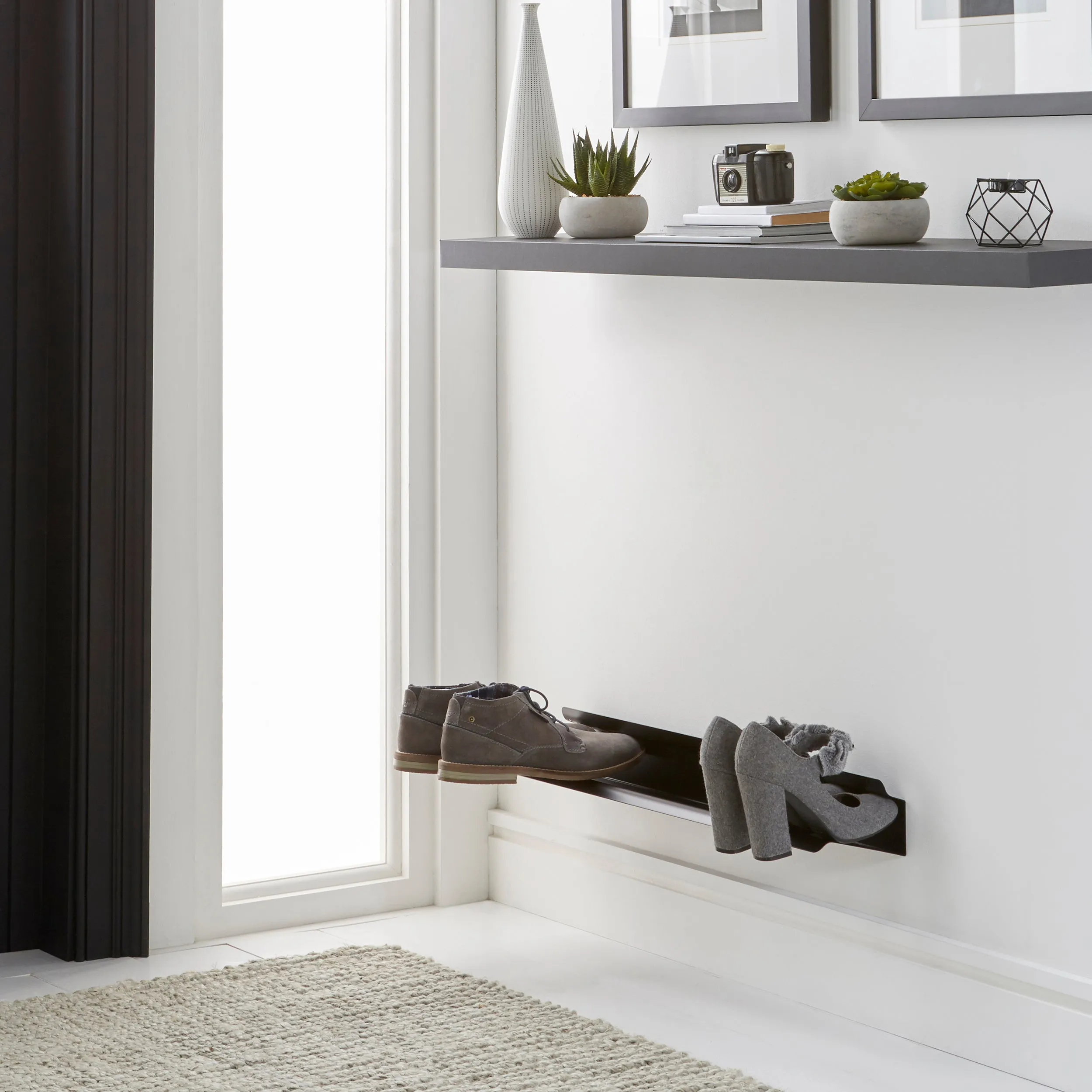 J-ME - Horizontal Floating Shoe Rack 700mm - Black
