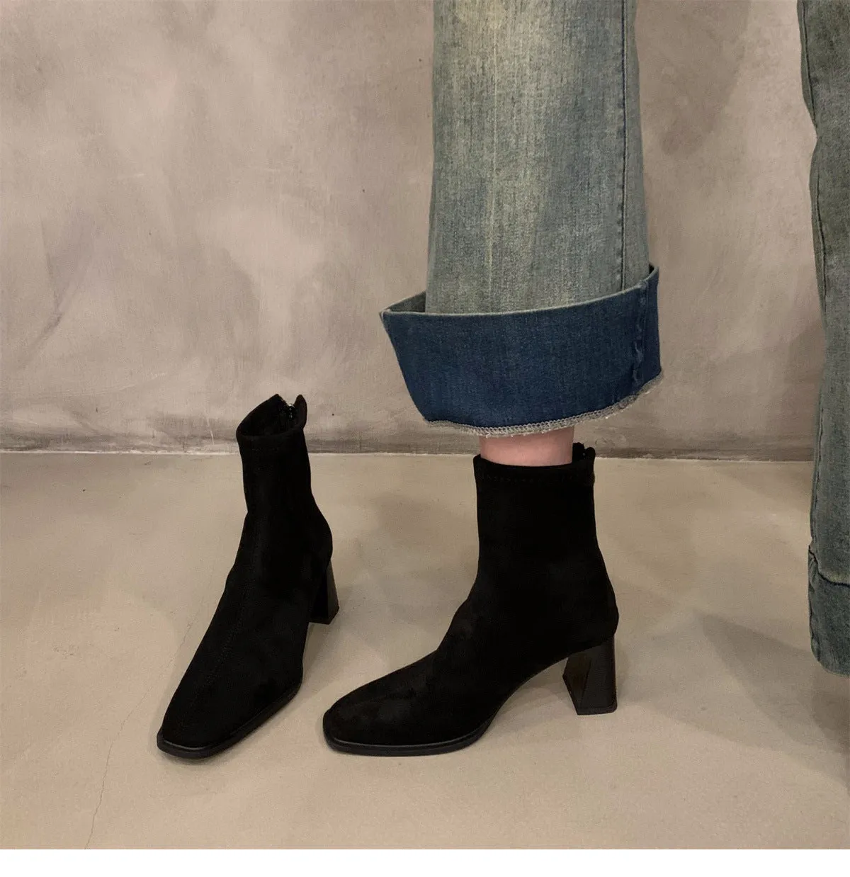 KalonBd 2025 new Martin velvet boots