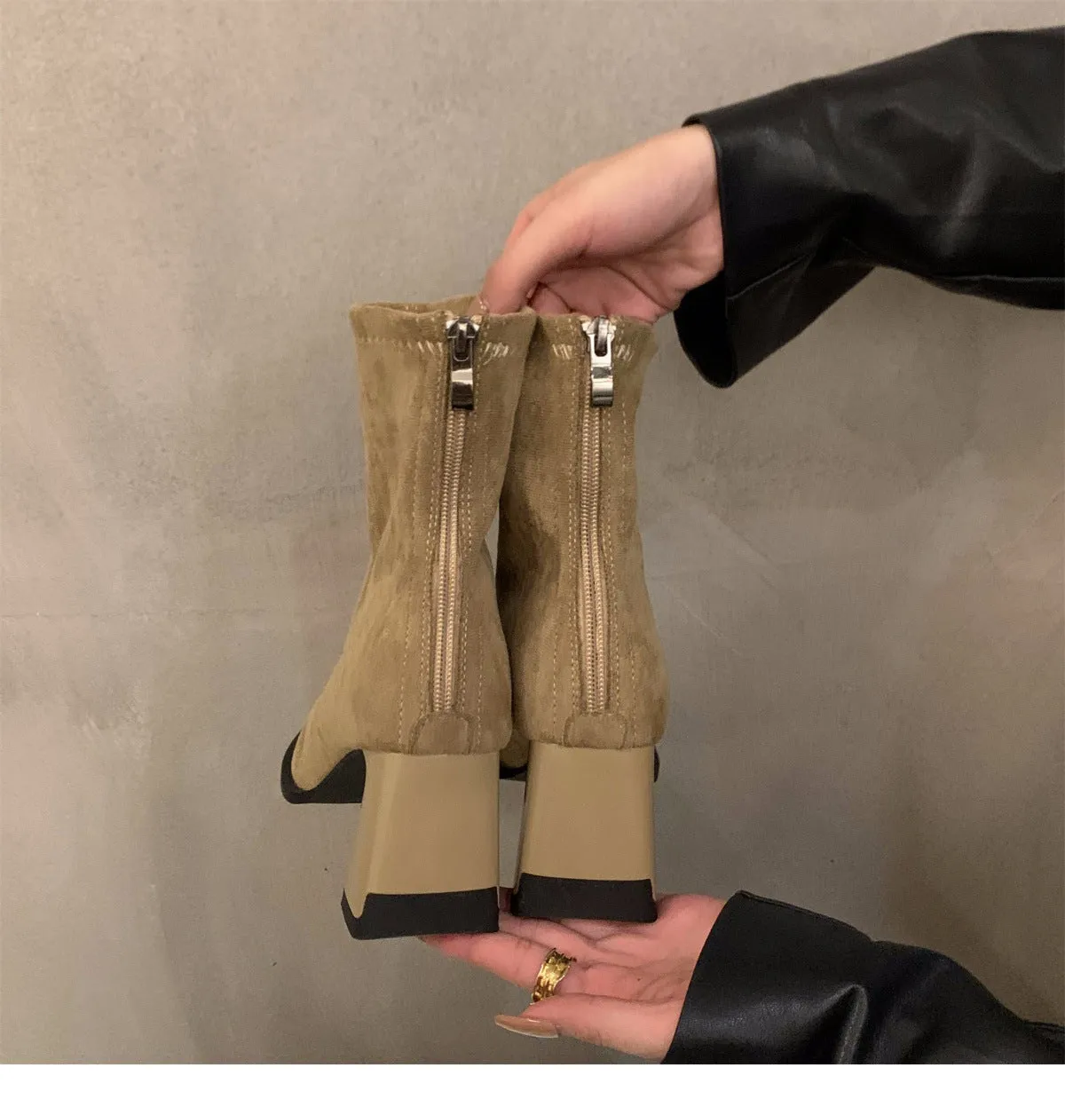 KalonBd 2025 new Martin velvet boots