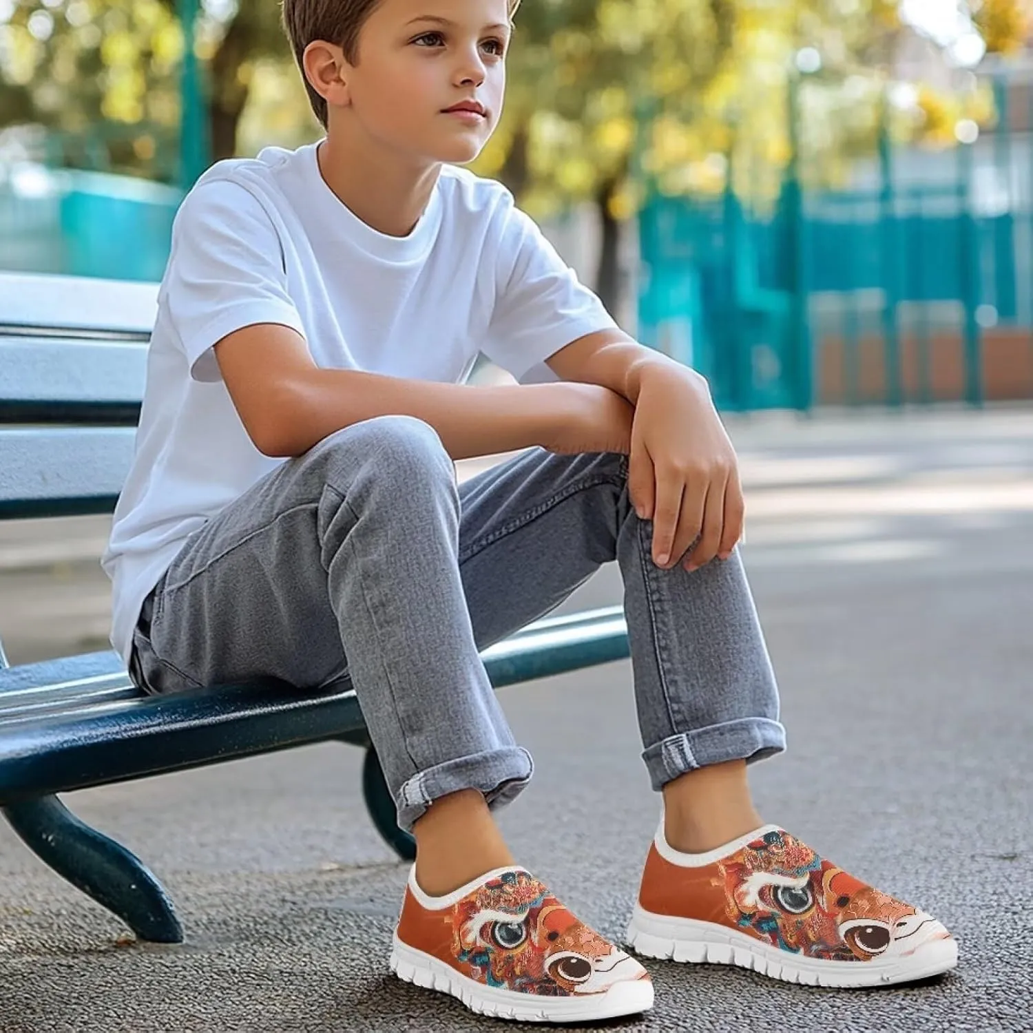 Kids Boys Girls Wide Barefoot Shoes Lightweight Slip-On Baby First Walker Sneakers Soft Anti-Slip Shoe for Party Size 11-15 White Sole