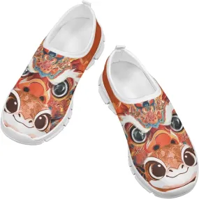 Kids Boys Girls Wide Barefoot Shoes Lightweight Slip-On Baby First Walker Sneakers Soft Anti-Slip Shoe for Party Size 11-15 White Sole