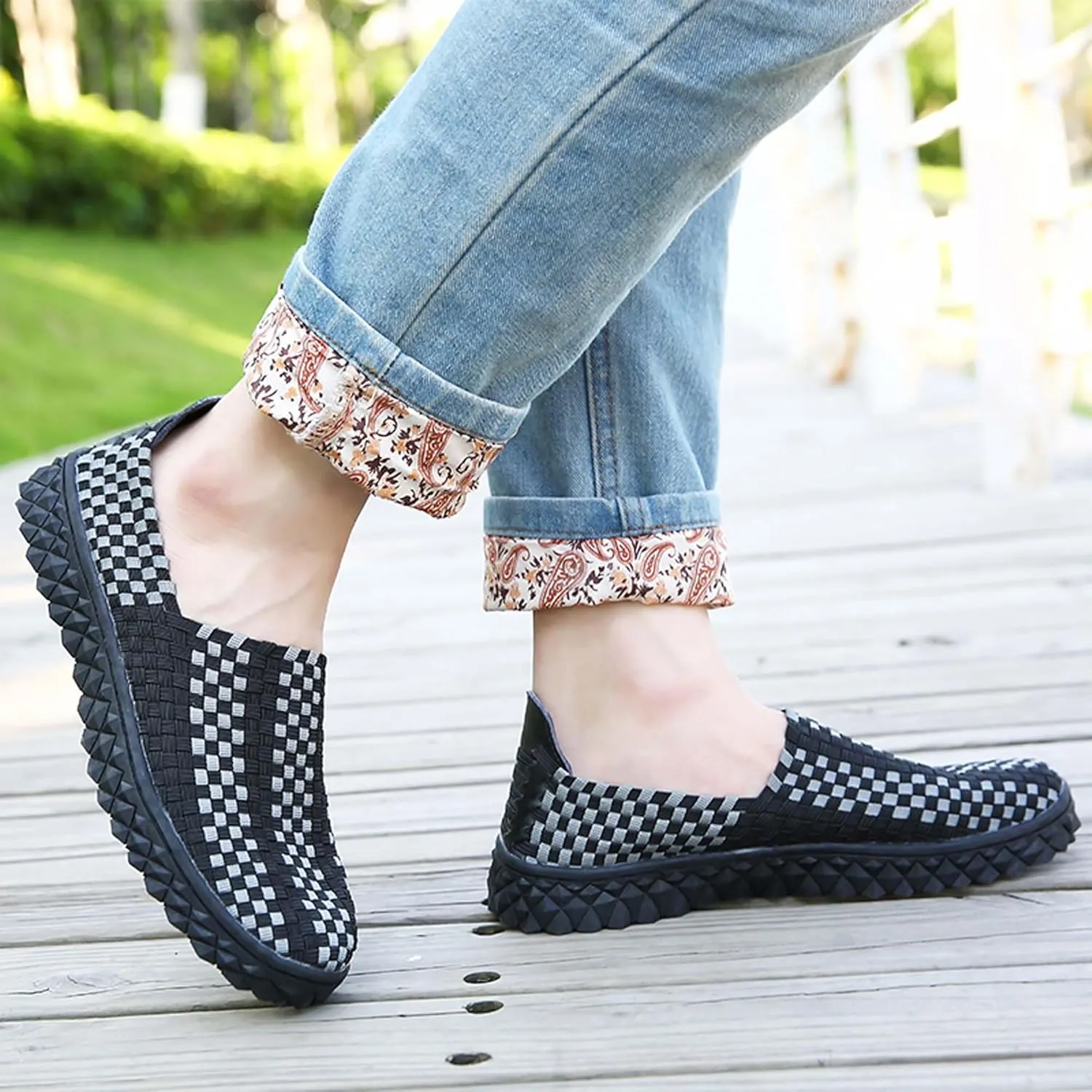 Men's Casual Walking Shoes,Hand Sewn,Women's Non-Slip Flat Shoes,Comfortable Summer Breathable Shoes,Fashion Sneakers - Comfortable Sandals，