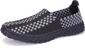 Men's Casual Walking Shoes,Hand Sewn,Women's Non-Slip Flat Shoes,Comfortable Summer Breathable Shoes,Fashion Sneakers - Comfortable Sandals，
