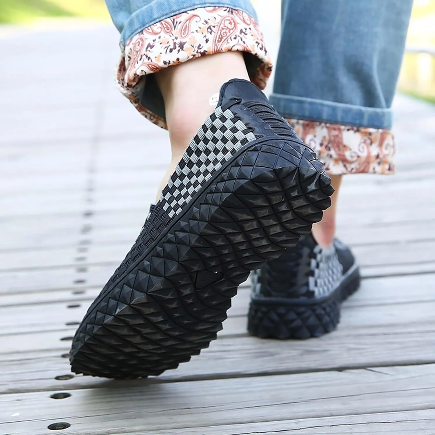 Men's Casual Walking Shoes,Hand Sewn,Women's Non-Slip Flat Shoes,Comfortable Summer Breathable Shoes,Fashion Sneakers - Comfortable Sandals，