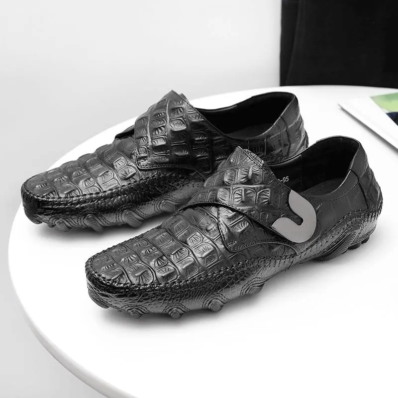 Men's Genuine Leather Hand Stitched Dress Oxfords Shoes Comfortable Walking Loafers Slip On Classic Fashion Casual Dress Business Shoes Lightweight Comfortable