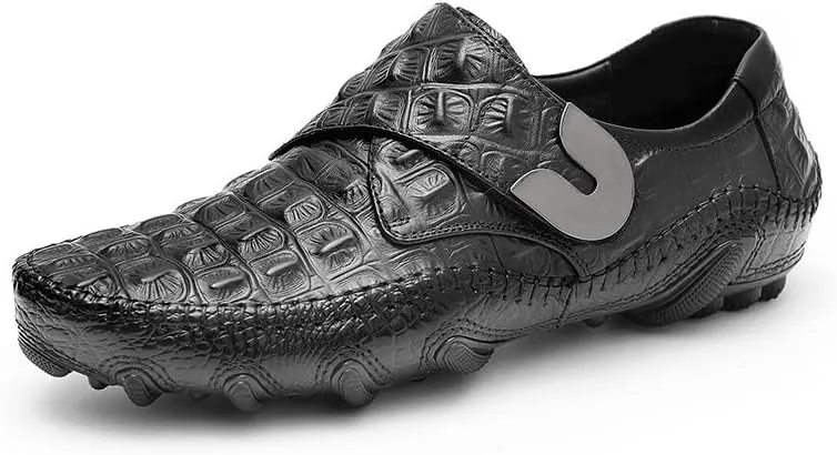 Men's Genuine Leather Hand Stitched Dress Oxfords Shoes Comfortable Walking Loafers Slip On Classic Fashion Casual Dress Business Shoes Lightweight Comfortable
