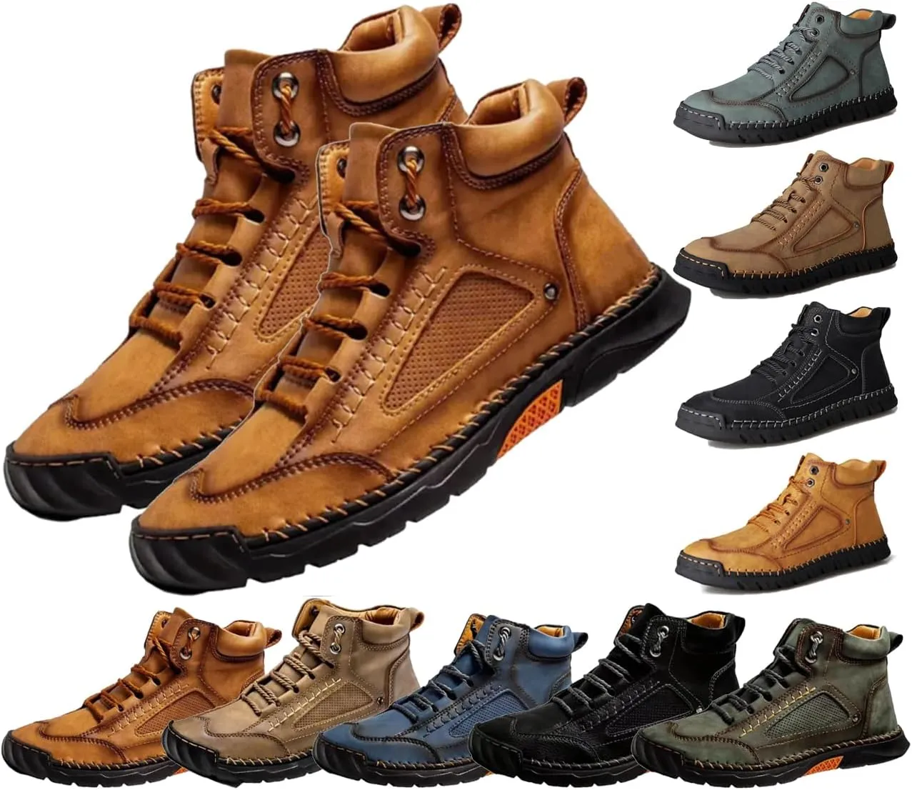 Mens Leather Casual Shoes Comfortable Fashion Sneakers Loafers Lightweight Dress Walking Driving Shoes for Men Comfortable Handmade Leather Boots – Waterproof