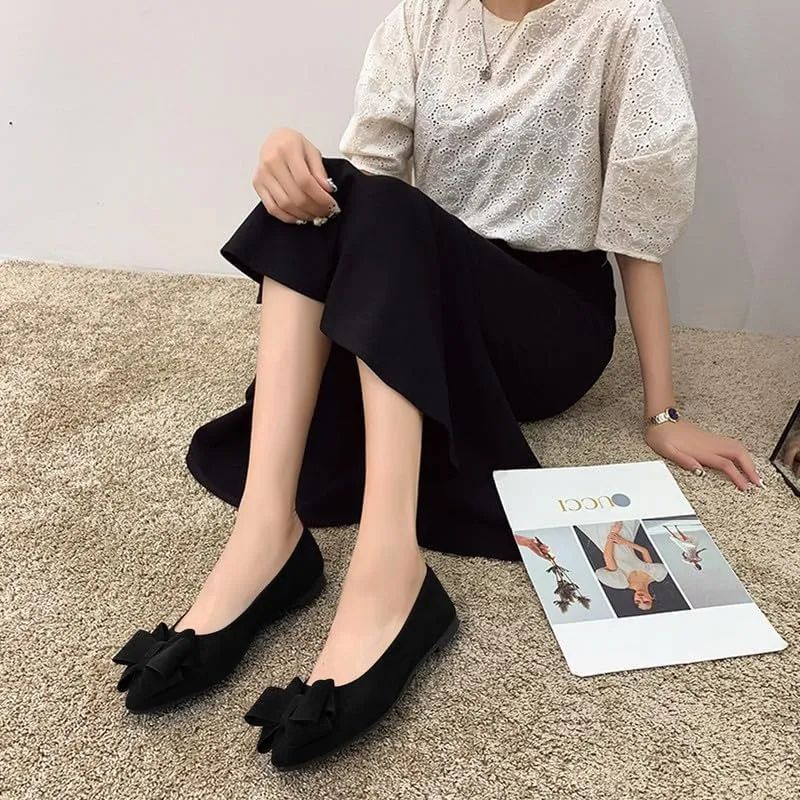 Padgene Women's Casual Ballet Flats, Ladies Ballerina Flats Girls Fashionable Ballet Pumps Dolly Shoes Womens Stylish Comfy Office Driving Flat Shoes Slip On Loafers