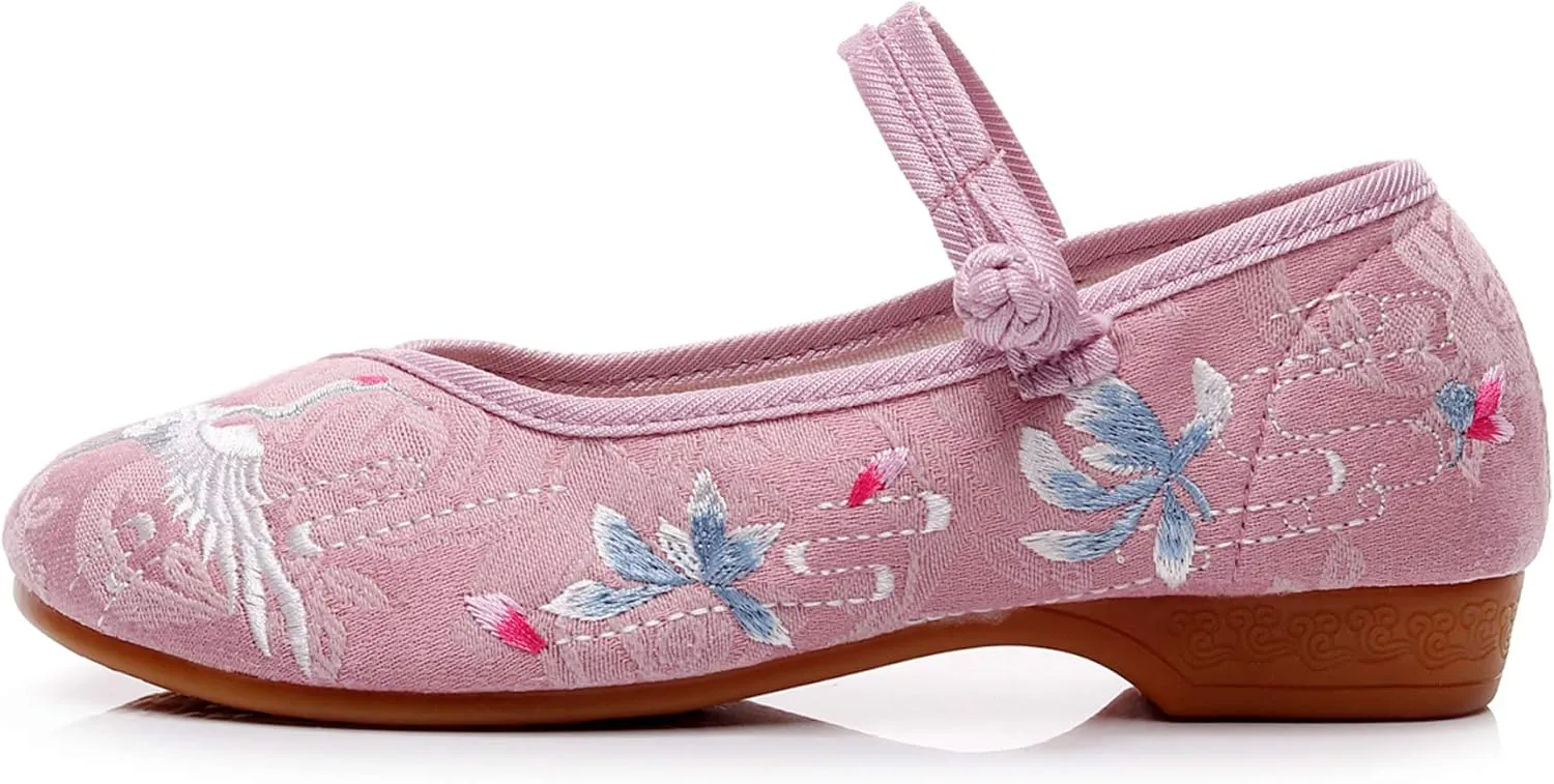 Stunner Women's Vintage Embroidered Shoes Comfortable Flat Shoes Mary Jane Shoes