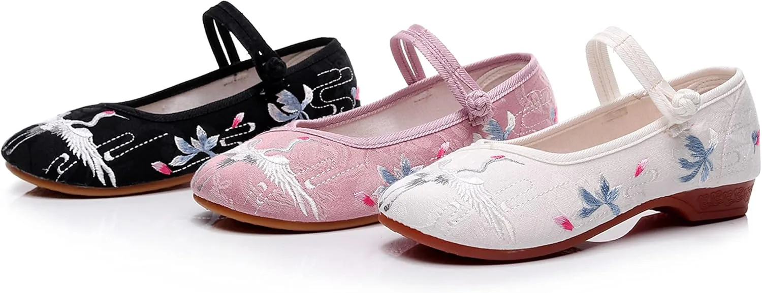 Stunner Women's Vintage Embroidered Shoes Comfortable Flat Shoes Mary Jane Shoes