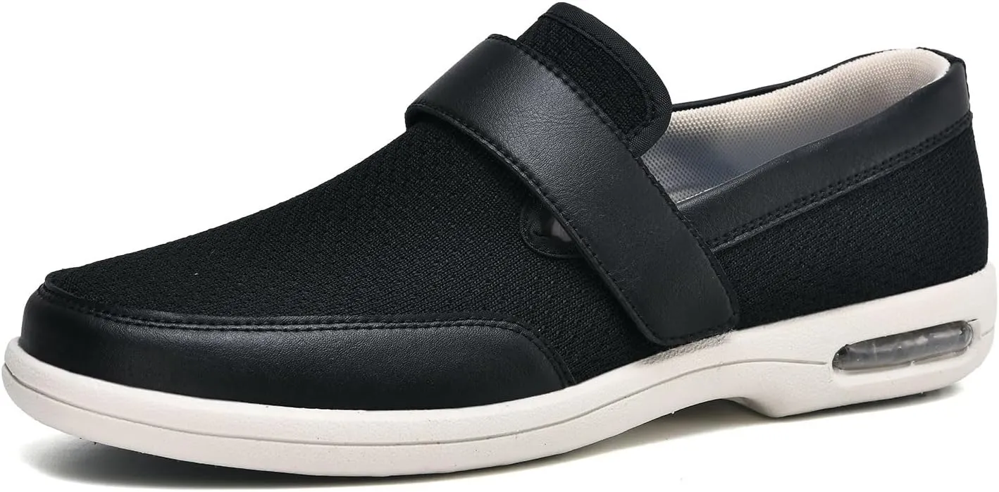 Wide Fitting Mens Shoes Outdoor Trainers Men Comfortable Loafers Men's Orthopedic Slip-On Loafers Comfortable Supportive Casual Shoes for Plantar Fasciitis