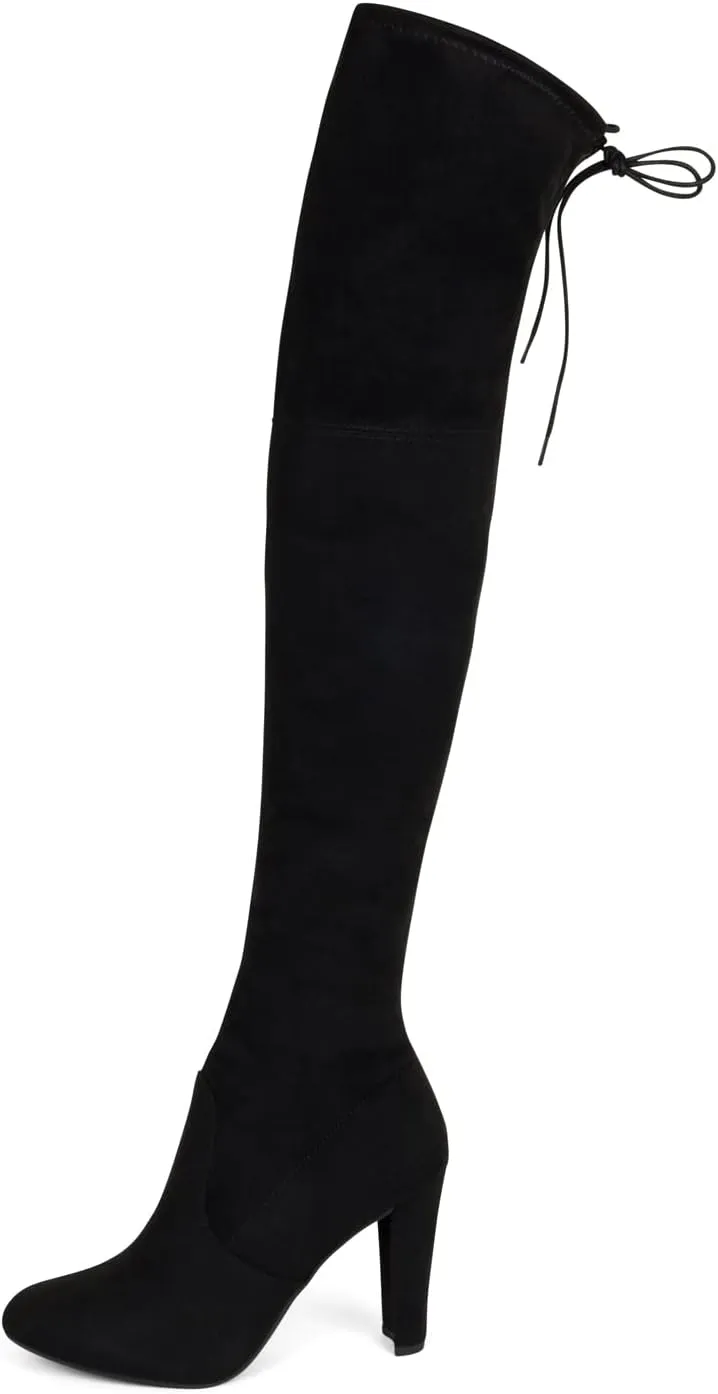 Womens Boots Thigh High Lace Over the Knee - Low Block Heel ~MERCURY