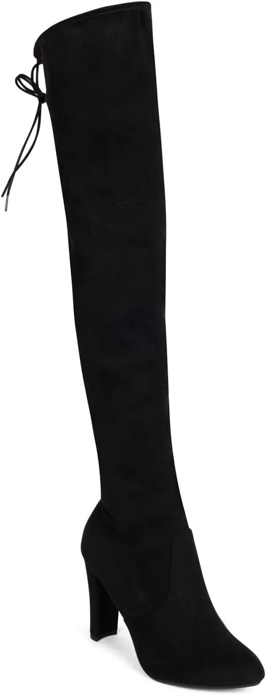 Womens Boots Thigh High Lace Over the Knee - Low Block Heel ~MERCURY