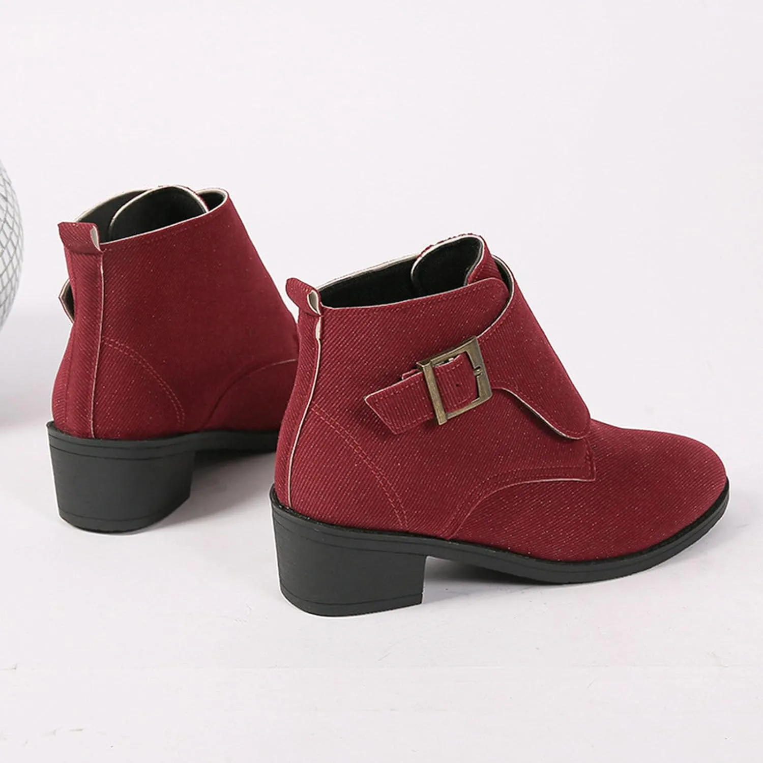 Women's Chunky Block Boots heels Side Zipper BootsKnee High Boots Casual Shoes Rain Boots Combat Chunky Western Pull On