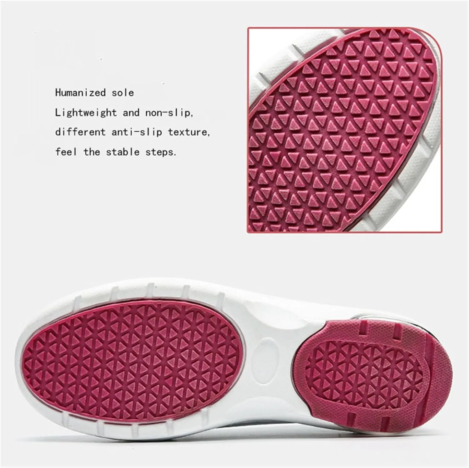 Women's Comfortable Air Cushion Slip on Working Leather Nurse Shoes, Slip Resistant Arch Support Breathable Moccasins Shoes, Non Tiring Feet Comfortable Loafers, for Doctors Work